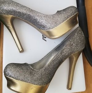 Jennifer Lopez Gold & Silver High Heels